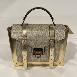 MICHAEL Michael Kors NWT Gold Tote/ Crossbody Bag just gorgeous!